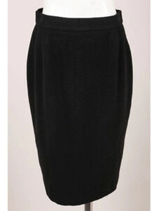 1990s Louis Feraud Gray Wool Pencil‎ Skirt